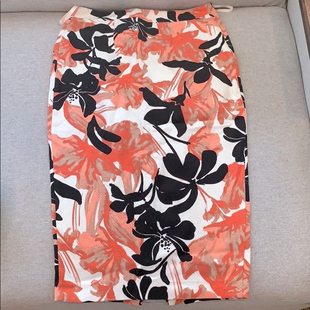 River island floral print high waisted skirt